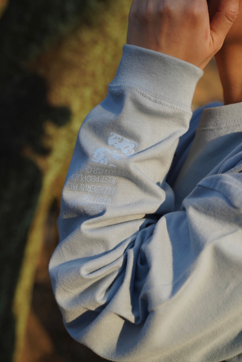"Nothing wrong with the blue berry pie" Long sleeve T-shirt - Blue
