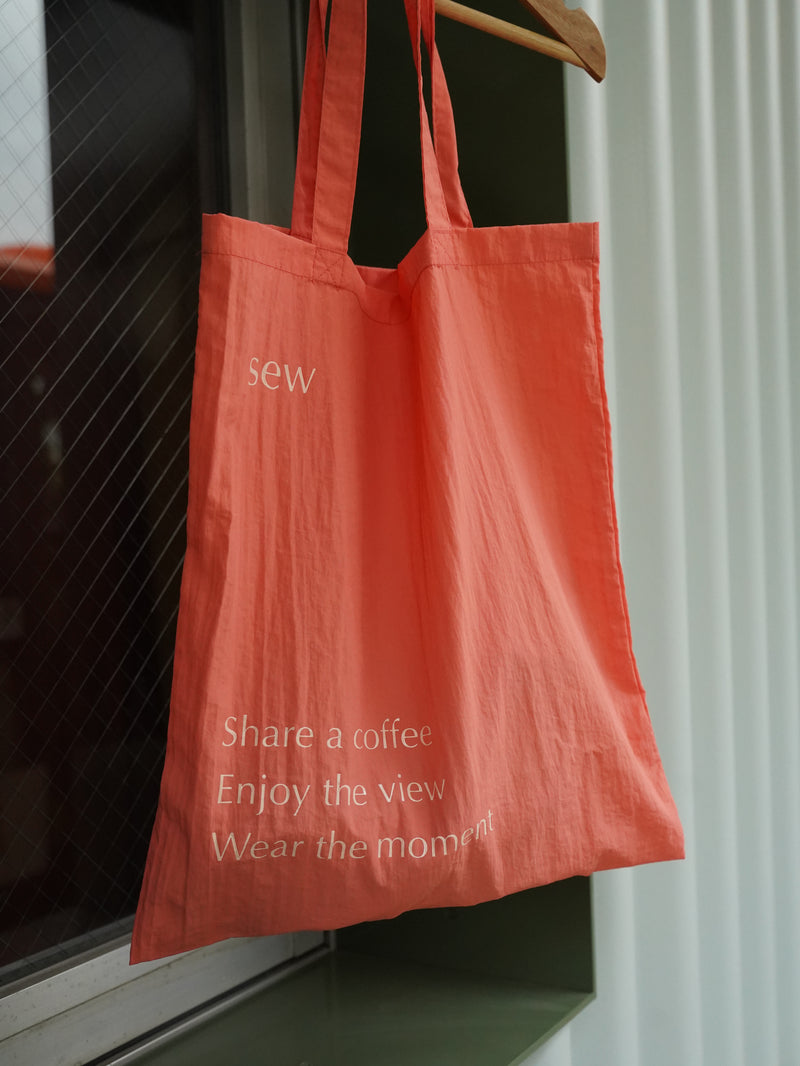 sew tote bag Coral