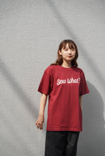 sew what Tシャツ - Burgundy