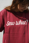 sew what Tシャツ - Burgundy