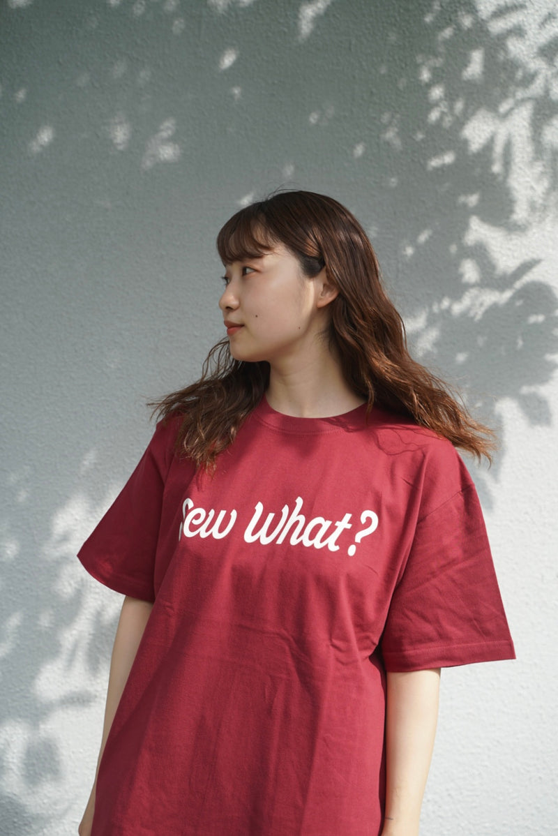 sew what Tシャツ - Burgundy