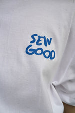 sew lettering Tシャツ - White