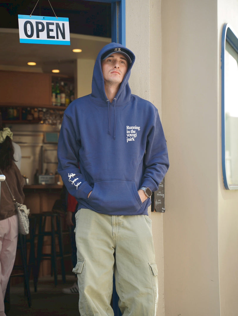 Running in the yoyogipark Hoodie <Navy>