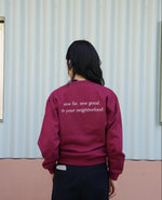 sew far, sew good. スウェット - Burgundy