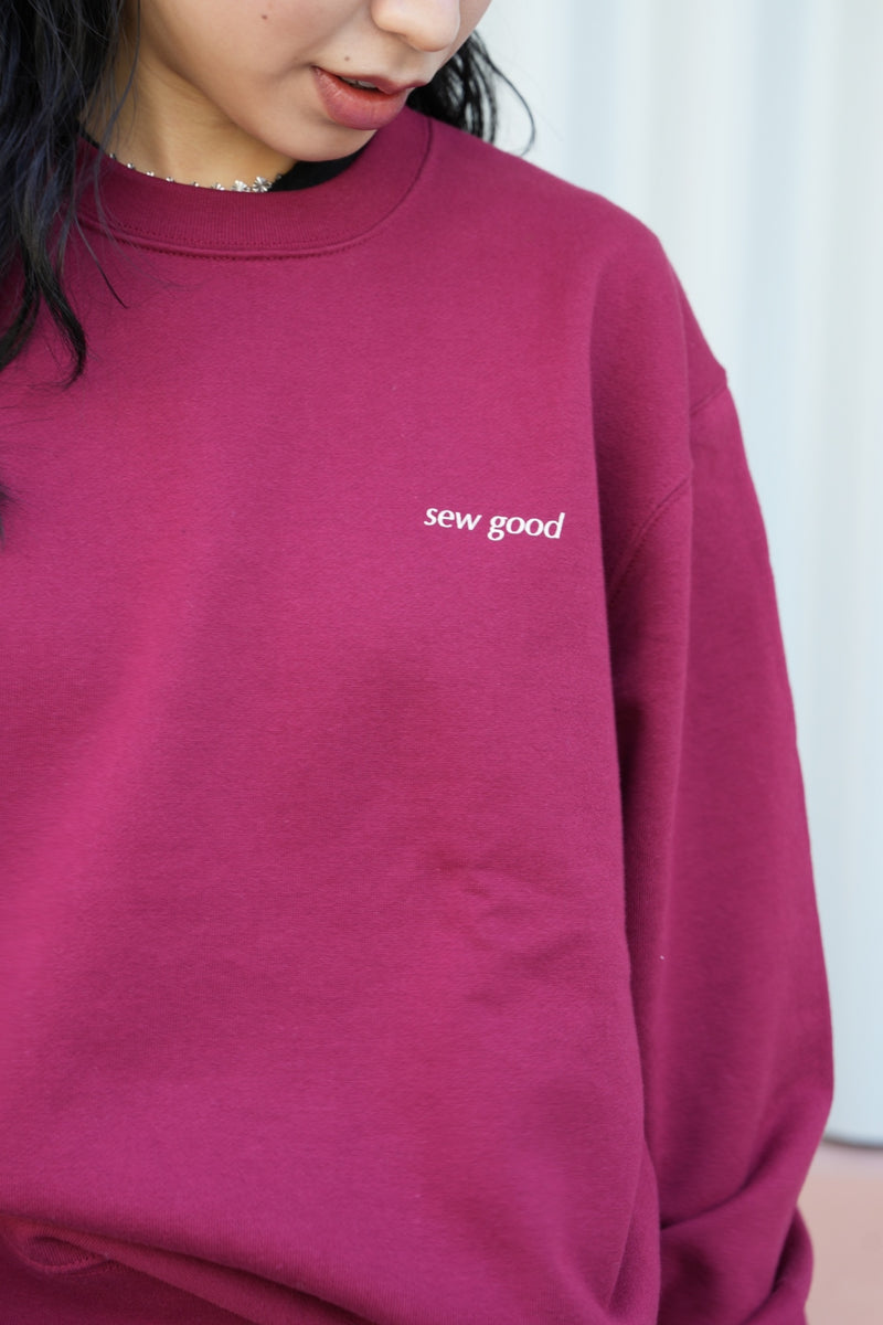 sew far, sew good. スウェット - Burgundy