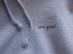 sew far, sew good フーディー - Gray