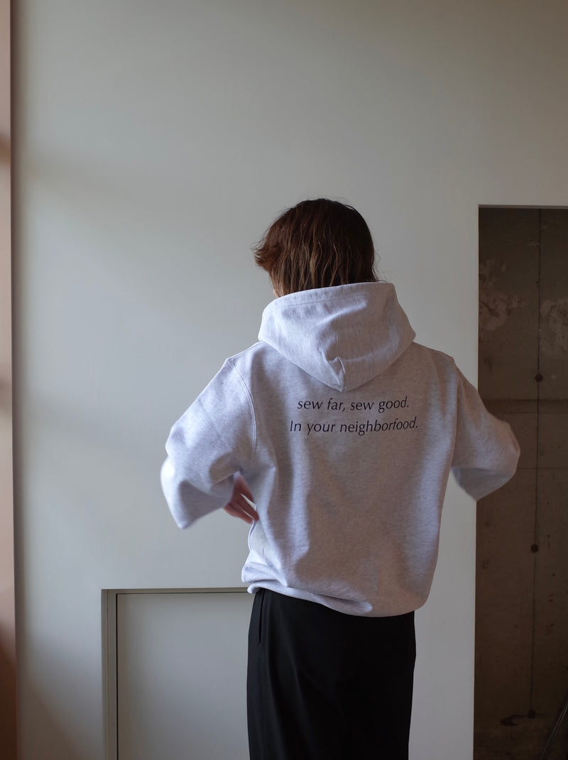 sew far, sew good フーディー - Gray