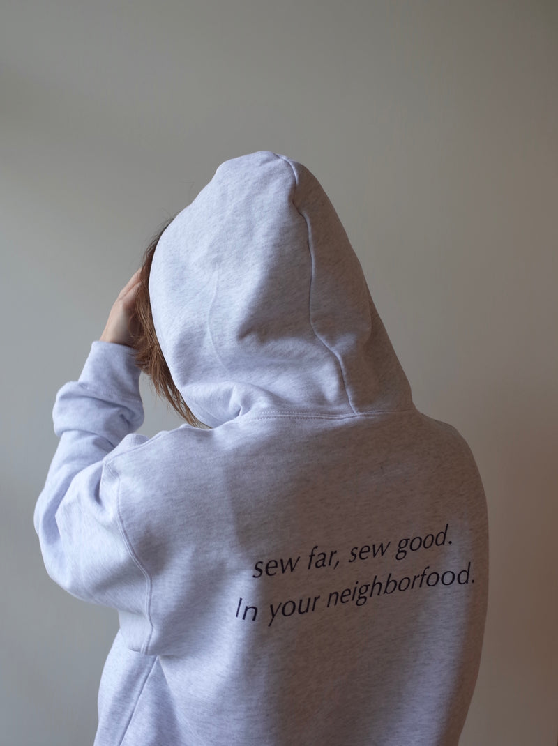 sew far, sew good フーディー - Gray
