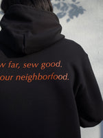 sew far, sew good フーディー - Black