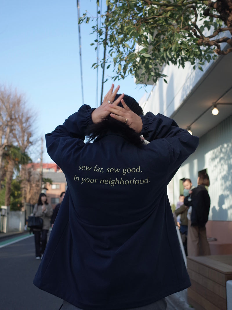 sew far, sew good. コーチジャケット
